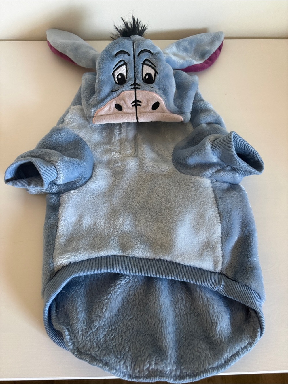 Disney Eeyore Light Blue Plush Dog Hoodie